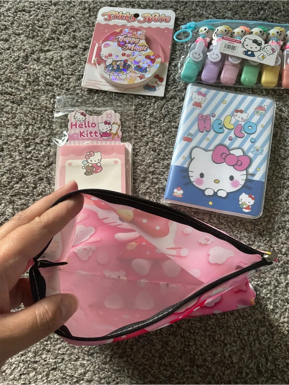 Sanrio Hello Kitty 5 Piece Journal Stationery Bundle Lot